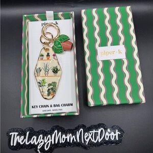 Piper K Green and Gold Key & Card Holder
